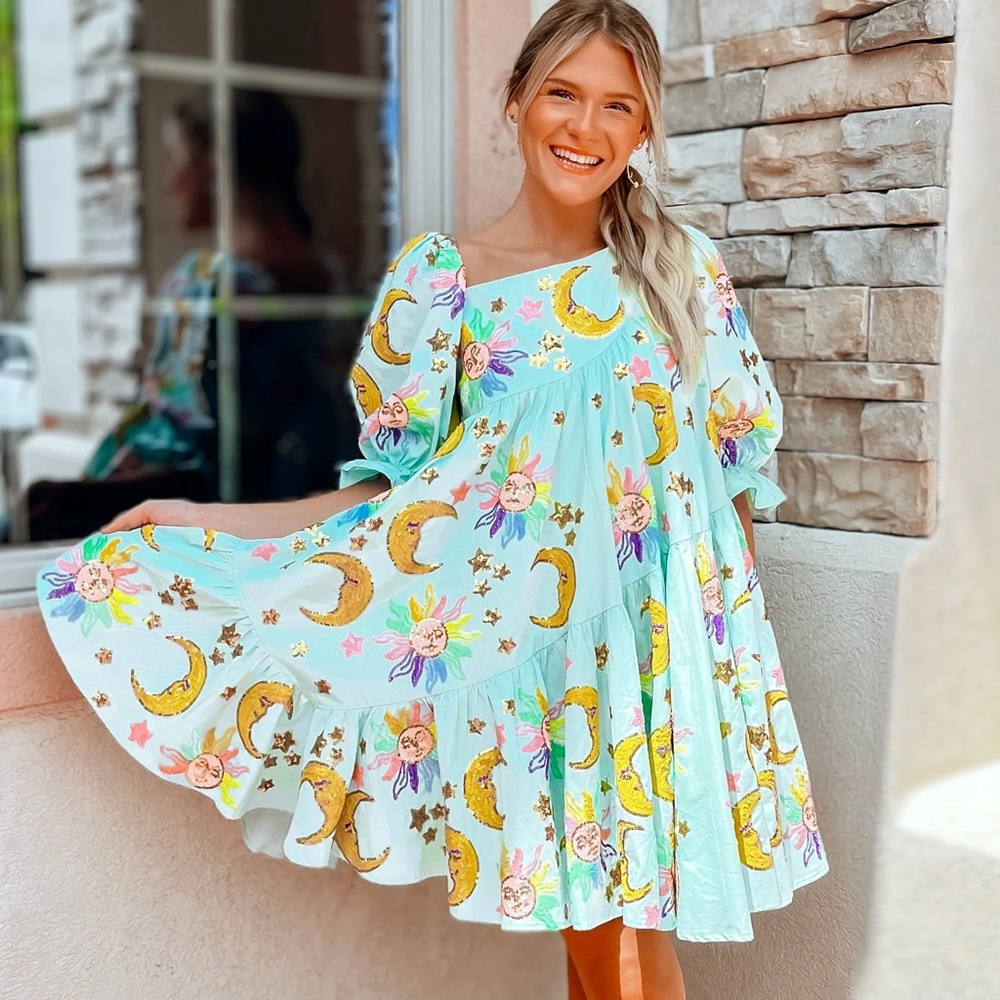 Queen of Sparkles Sun and Moon dress